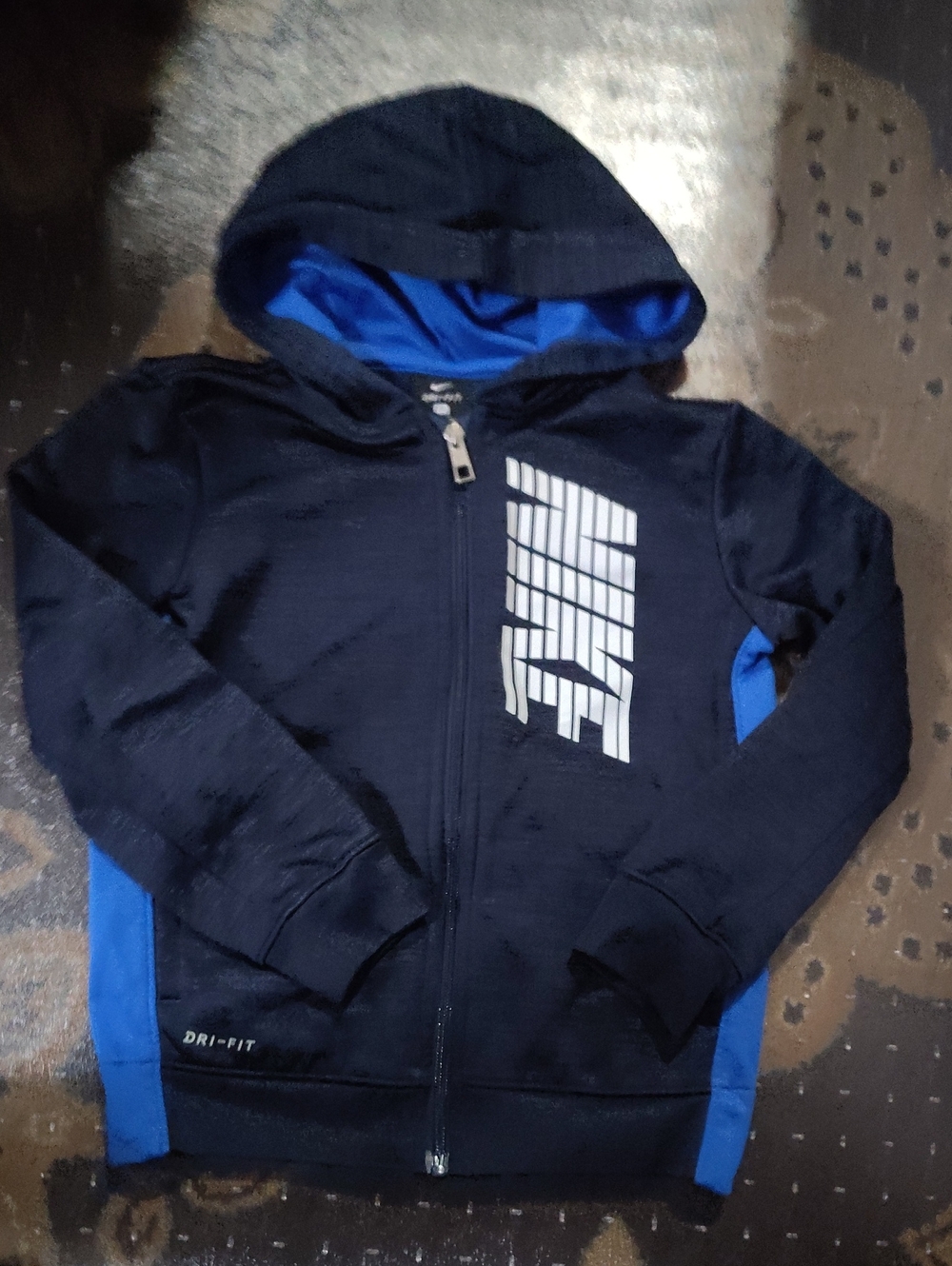 Nike Navy & Royal Blue Dri-FIT Full-Zip Hoodie